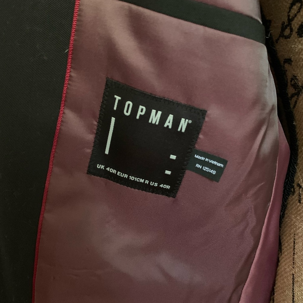 Mens Black Topman Slimfit Suit. - Picture 9 of 16